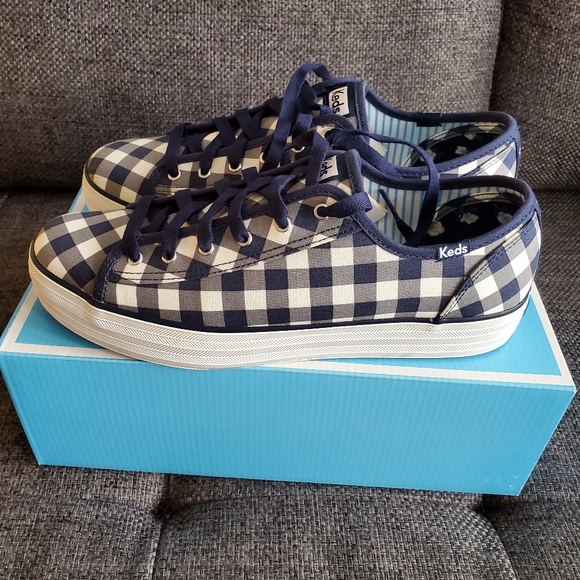 Keds Triple Kick Check Navy size 10 sneakers - Picture 4 of 4